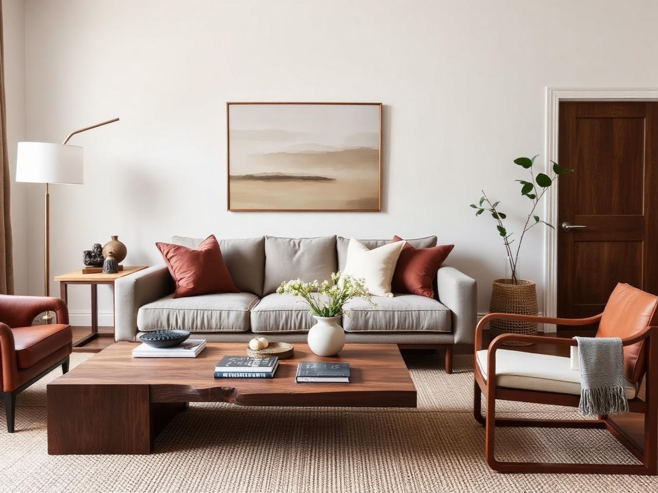 Room staged with AI furniture